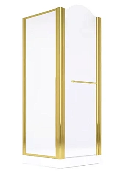 Душевой уголок Migliore (900х900х1950) стекло прозрачное, золото 22702