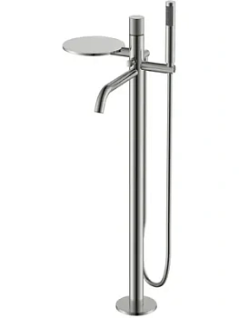 Смеситель Boheme 129-NB.4 для ванны/душа, напольный, однозахв, с ручным душем, никель браш