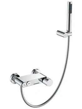 Смеситель Boheme 123-CRCR для ванны/душа, настенный, с изливом, с ручным душем, хром