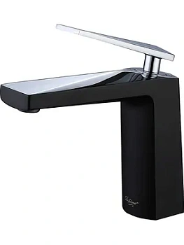 Смеситель Boheme 371-B для раковины, на 1 отверстие, однозахватный, черный+хром