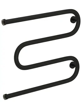 СУНЕРЖА + Полотенцесушитель 500х650 черный матовый, нак. гайка 1"