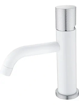 Смеситель Boheme 121-WCR.2 для раковины, на 1 отверстие, однозахватный,ручка touch,белый+хром