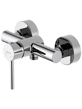 Смеситель для душа Aquatek AQ1360CR настенный, однозахватный, без излива, цвет: хром