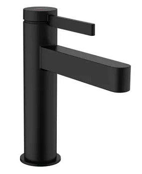 Смеситель Hansgrohe 76024670 для раковины 110 CoolStart, слив.клапан Push-Open, матов.черный