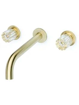 Смеситель Boheme 152-2-MG-EL для раковины, встраиваемый, двухзахватный, золото мат