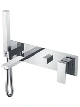 Смеситель Boheme 474-2-CR для ванны/душа, встраиваемый, с ручным душем, хром