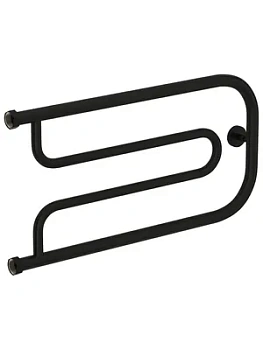 СУНЕРЖА Гусли + Полотенцесушитель 320х650 черный матовый, нак. гайка 1"