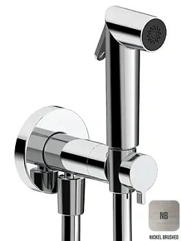 Смеситель Almar Atthis встраиваемый, с гигиеническим душем, цвет: никель браш E136013.NB