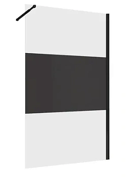 Душевая перегородка ABBER AG69100BT (1000х2000) стекло 6мм тонированное/черный