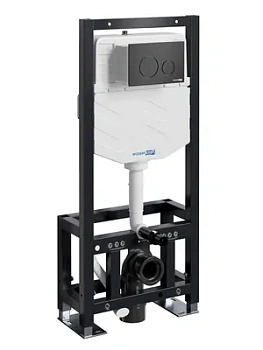 Инсталляция для унитаза WasserKRAFT с клавишей смыва, цвет: черный 61TLT.010.ME.MB02