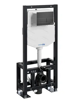 Инсталляция для унитаза WasserKRAFT с клавишей смыва, цвет: черный 61TLT.010.ME.MB04