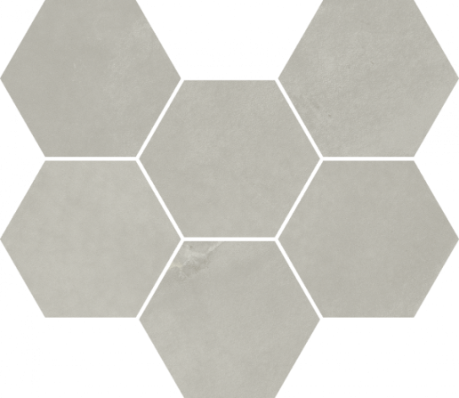 Continuum Silver Mosaico Hexagon Matt 29X25