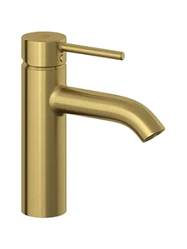 Смеситель KLUDI 100 мм, для умывальника, однозахватный, без д/кл., золото матовое 38282N076