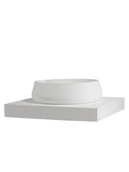 Раковина накладная ABBER (600х420х150) искусственный камень, белый матовый AS2605