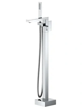 Смеситель для ванны/душа Aquatek AQ1645CR напольный, однозахватный, с ручным душем, хром