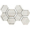 Impronta italgraniti Lux Experience MW03MEDM Helsinki White Mosaico Esagona Decoro Mix 20x34