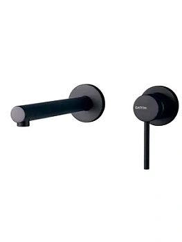 Смеситель GATTONI 9035/90NO для раковины, встраиваемый, с донным клапаном, черный матовый