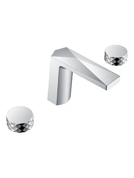 Смеситель Boheme для раковины, на 3 отверстия, двухзахватный, хром 150-CR-DIAMOND