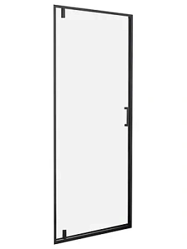 Душевая дверь RGW LE-102B (700х1950) распашная, стекло 6мм прозрачное/черный 711210207-14