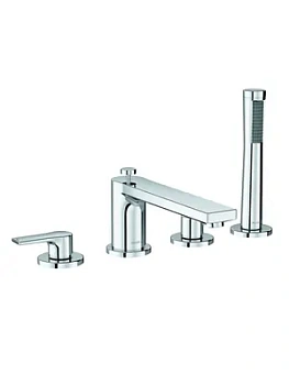 Смеситель KLUDI SL для борт ванны двухзахватный, 4 отверстия, лейка, хром 484240565