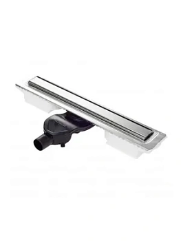 Душевой лоток BERGES 600, хром глянец, боковой выпуск S-сифон D50 H60, 091117