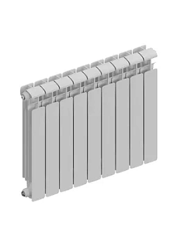 Радиатор алюминиевый RIFAR 500 (565х729х90) 9 секций, 1485 Вт, бок.подкл. белый
