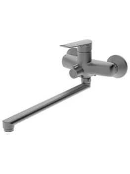 Смеситель для ванны/душа ESKO Gun Metal настенный, однозахватный, поворотный излив LG31GM