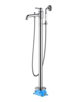 Смеситель для ванны/душа Aquatek AQ1545CR напольный, однозахватный, с ручным душем, хром