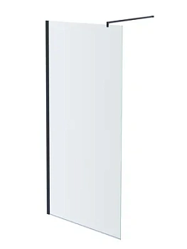 Душевая стенка АКВАТЕК AQ WIW 11020BL 1100х2000 без поддона, стекло прозрачное/профиль черный