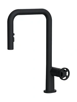 Смеситель для кухни Omoikiri -SB GB с вытяжным изливом, 3 режима лейки, цвет: графит 4994355