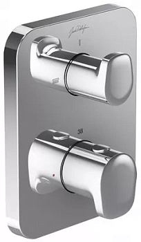 Смеситель Jacob Delafon E98730-CP/E75389-CP термостатический для ванны/душа, встраиваемый,внешн. часть