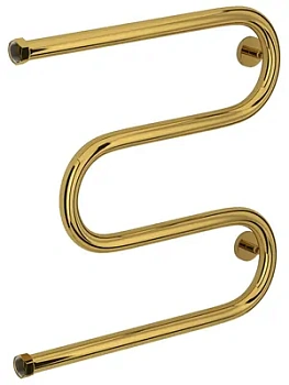 СУНЕРЖА + Полотенцесушитель 500х500 золото, нак. гайка 1"