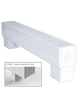 Конвектор напольный Gekon (130х600х130) RAL9016, 481 Вт, белый