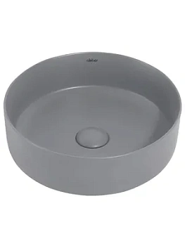 Раковина накладная ABBER d360 без отв. под смеситель и перелив,серый мат. AC2108MG
