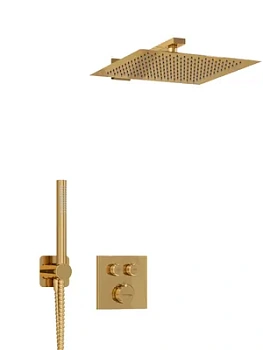 Душевая система WasserKRAFT A7148.183.261.280.197.281 Thermo с термостатом, золото глянец