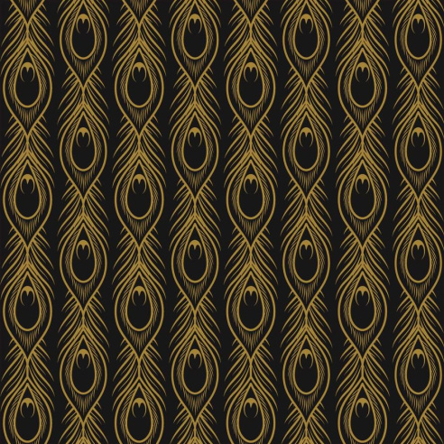 Art-Deco Black Daiquiri Natural 29.75x29.75