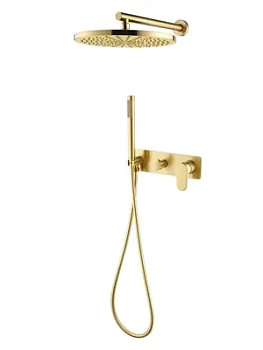 Душевая система Boheme 454-MG встраиваемая, однозахватная, верхний/ручной душ, золото мат