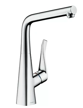 Смеситель Hansgrohe для кухни 320мм поворотный установка перед окном хром 14823000