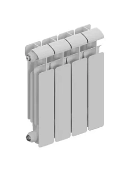 Радиатор алюминиевый RIFAR 350 (415х324х90) 4 секции, 520 Вт, бок.подкл. белый