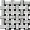 Basket Weave Bianco Carrara + Nero Marquina  30.5X30.5