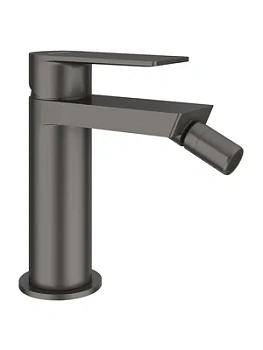 Смеситель для биде Aqueduto GEO0545 однозахватный, низкий излив 87мм, сталь оружейная