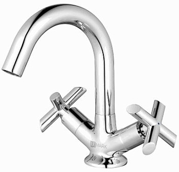 Смеситель для раковины Lemark LM7507C двухзахватный, с поворотным изливом, хром