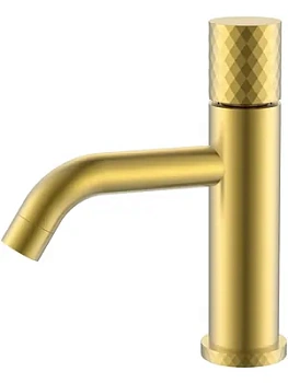 Смеситель Boheme 121-MG для раковины, на 1 отверстие, однозахват, ручка diamond, золото мат