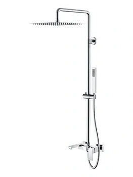 Душевая система Boheme 478-CR настенная, однозахватная, верхний/ручной душ, хром