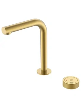 Смеситель Boheme 158-MG для раковины, на 2 отверстия, автоматический, золото матовое