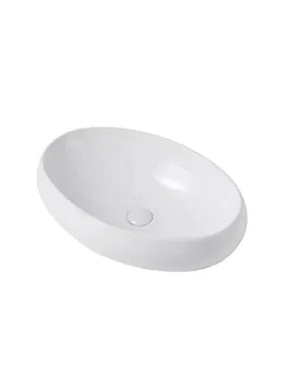 Раковина накладная ABBER 600х405х155 без отверстия под смеситель и перелив, белый AC2102