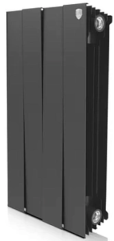 Радиатор биметаллический, 4 секции ROYAL THERMO ВШГ:591х320х100 756 Вт Noir Sable