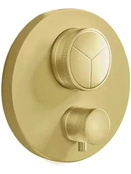 Смеситель для душа Almar термостат, встраиваемый на 3 потребителя, цвет латунь брашированная E176633.HB