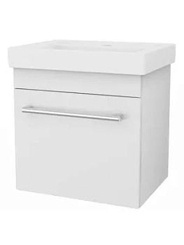 Тумба под раковину AQUATON 50 (348х450х462мм) подвесная, 1 ящик, белый глянец 1A263701PF010
