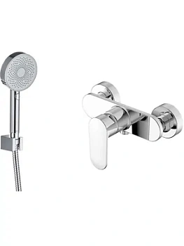 Сет Aquatek 2в1 AQ1834CR Смеситель для душа AQ1860CR+Душевой гарнитур AQ2030CR, цвет: хром